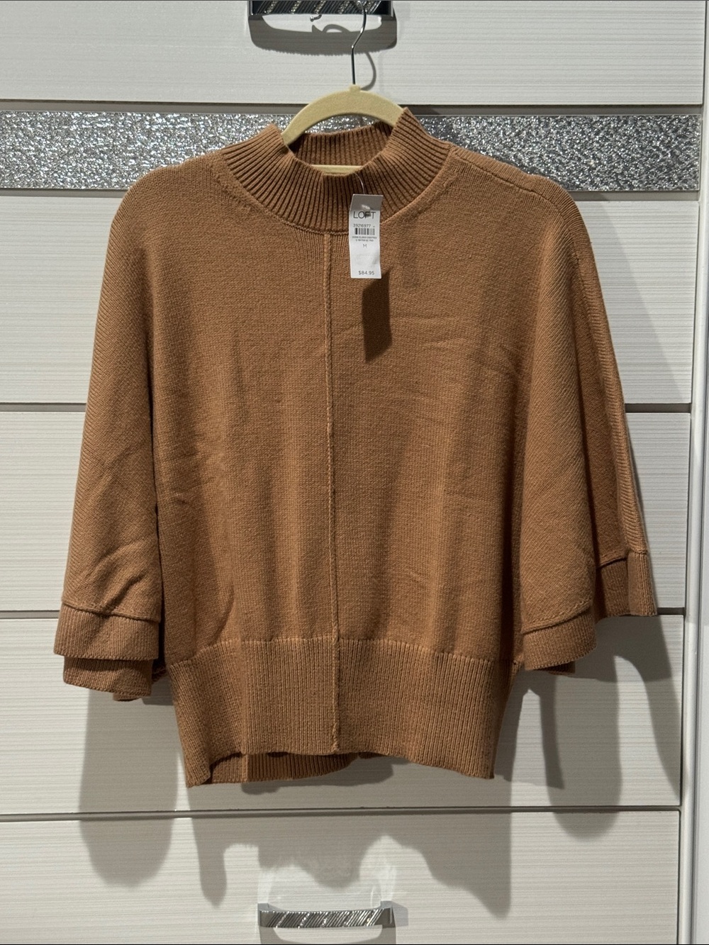 LOFT Dolman Sleeve Sweater in Camel Brown. NWT.